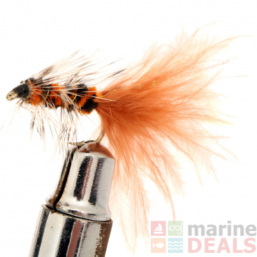 Black Magic Woolly Bugger Trout Fly Brown Size B08 Qty 1
