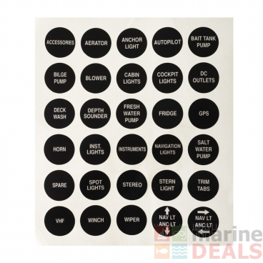BEP Micro Series Switch Panel Label Set