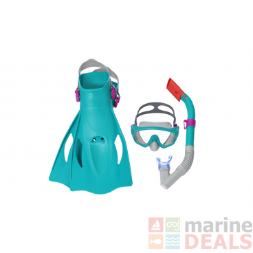 Bestway Spark Wave Mask Snorkel and Fins Set Teal Small