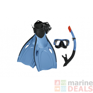 Hydro-Pro Blacksea Mask Snorkel and Fin Set Blue