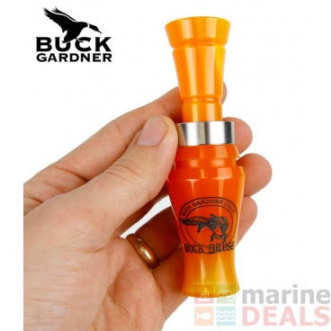 Buck Gardner Buck Brush Single Reed Acrylic Duck Call Orange Pearl