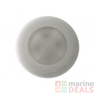 Hella Marine White LED Soft Light Round Courtesy Lamp White Plastic Rim 24v