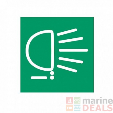 Hella Marine Green Work Lamp Rear Symbol Card