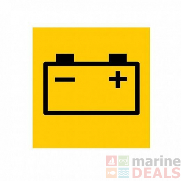 Hella Marine Yellow Battery Symbol Card