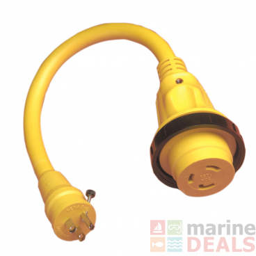 Marinco Pigtail Adapter 30A 125V Male To 15A 125V Female