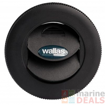 Wallas Closeable Air Vent Black 75mm