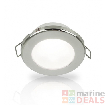 Hella Marine EuroLED 75 Down Light with Spring Clip White - Polished Stainless Steel Rim 24V