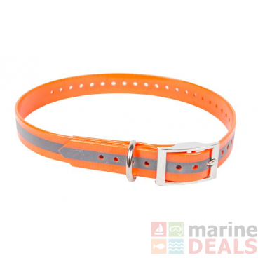 Outdoor Outfitters Dog Collar Hi Viz Orange with Reflector Strip 600mm