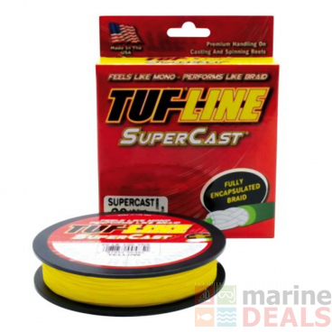 TUF-Line Supercast Braid Yellow 125yd 15lb