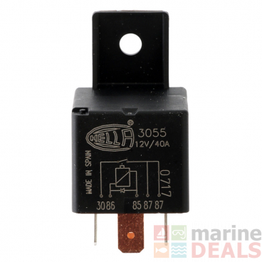 Hella Marine 12V 5 Pin Normally Open Mini Relay with Diode 40A