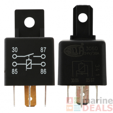 Hella Marine 4 Pin Diode Protected Mini Relay - Normally Open