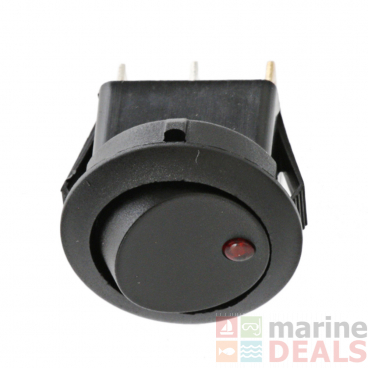 Hella Marine Red Rocker Switch Off-On with Red LED Indicator 12V