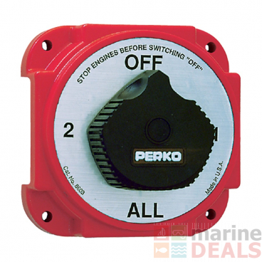 Perko Heavy Duty Battery Selector Switch Alternator Field Disconnect 380A