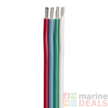 Ancor Bonded Cable 14/4 AWG 4 x 2sq mm Flat 1000ft RD/LB/GN/WH