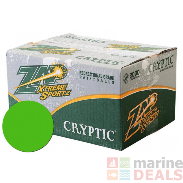 Zap Cryptic .68 Cal Paintballs Green Fill - X2000