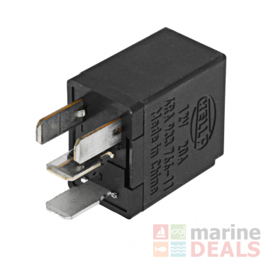 Hella Marine 12V 4 Pin Normally Open Micro Relay 20A - Resistor