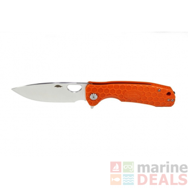 Honey Badger D2 Steel Flipper Folding Pocket Knife Orange 9.2cm