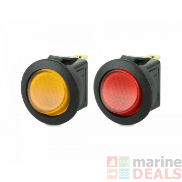 Hella Marine Illuminated Off-On Round Rocker Switch 12V