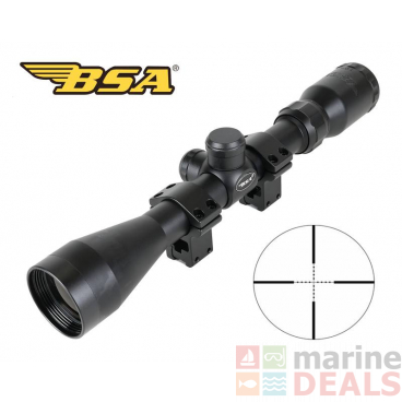 BSA Essential EMD 3-9x40 Mil-Dot Reticle Scope with High Rings
