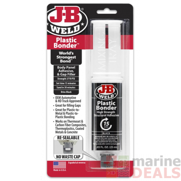 J-B Weld Plastic Bonder Adhesive Black Syringe 25ml
