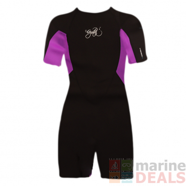 Crystal Neoprene Girls Spring Suit Wetsuit 2mm Purple Black Size 8