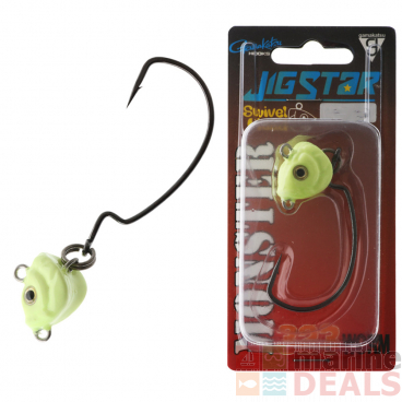 Jig Star Monster Swivel Jig Head Lumo Rigged