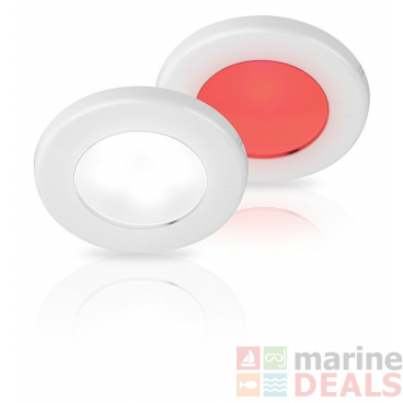 Hella Marine EuroLED 75 Downlight White/Red/White Plastic Rim Screw Mount 12V DC