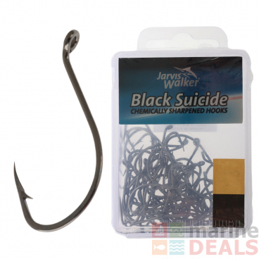 Jarvis Walker Black Suicide Hooks Bulk Pack 2/0 Qty 55