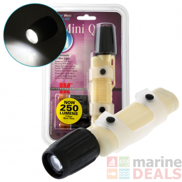 Underwater Kinetics Mini Q40 eLED Dive Torch with Mask Strap 250lm Glow