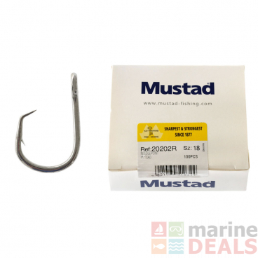 Mustad 20202R Tainawa Longline Hooks Value Pack Qty 100 Size 18