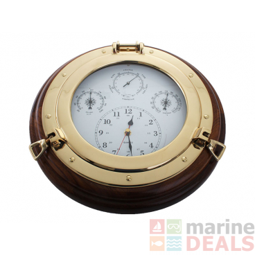 Marine Clock Weather Station - Barometer / Thermometer / Hygrometer / Inclinometer