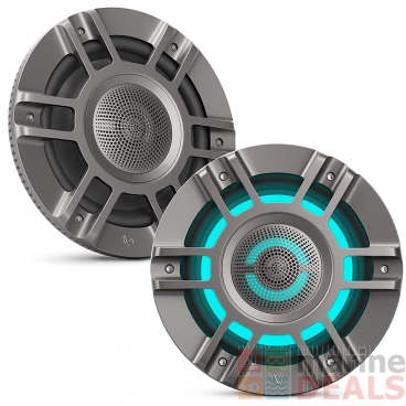 Infinity Kappa Marine RGB LED Coaxial Speakers 8in Titanium/Gunmetal