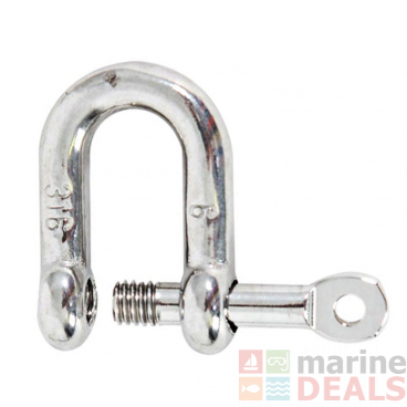 AISI 316 Stainless Steel D Shackle with Removable Pin