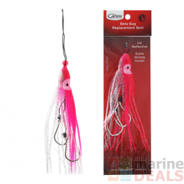 Catch Beta Bug Replacement Assist Rigs 135mm Pink/Silver Qty 1
