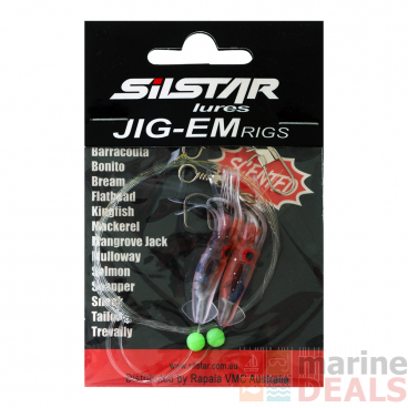 Silstar Jig-em Squid Flasher Rig 5cm Blue/Orange