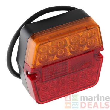 Trojan Multi Volt LED Trailer Marker Light Red/Amber 12-24v 55x35mm