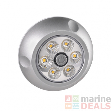 NARVA LED Interior Swivel Lamp with Off/On Switch Silver Satin Finish