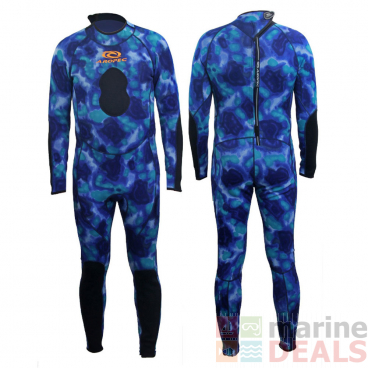 Aropec Blue Camouflage Mens Spearfishing Wetsuit 2mm M