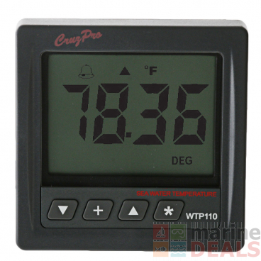 CruzPro WTP-110 Large Display Precision Sea Water Temperature Gauge