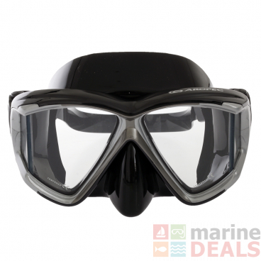 Aropec Admiral Panoramic Vision Dive Mask Black Silver