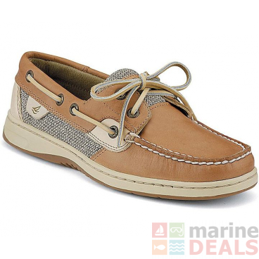 Sperry Womens Bluefish 2-Eye Boat Shoes Linen Oat US5