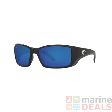Costa Blackfin Blue Mirror 580g Polarized Sunglasses Matte Black