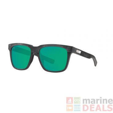 Costa Pescador Green Mirror 580G Polarised Sunglasses Net Grey with Grey Rubber