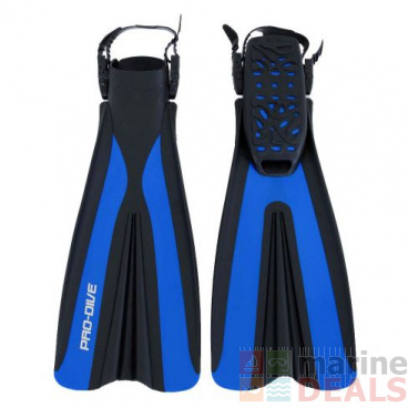 Pro-Dive Open Heel Dive Fins Blue