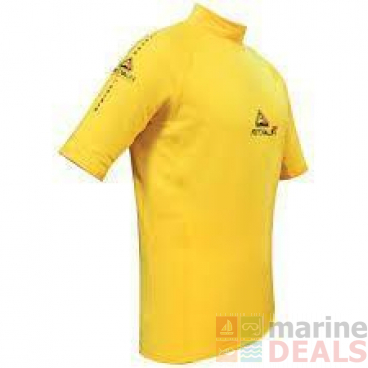 Adrenalin 2P Thermal Mens Short Sleeve Rash Vest Yellow