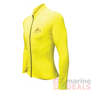 Adrenalin 2P Thermal Zip-Front Mens Long Sleeve Rash Vest Yellow S