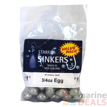 Starfish Egg Sinkers Value Pack 3/4oz Qty 40