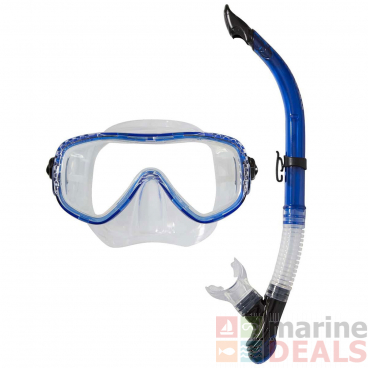 Pro-Dive Adult Mask and Snorkel Super Silicone Blue