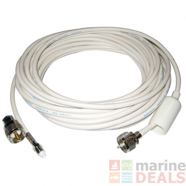 Vesper Marine Cable-Small Connector and PL259 Connector 30m