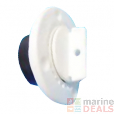 White Self Bailer/Scupper with Screw In Plug Fit to Exterior of Hull